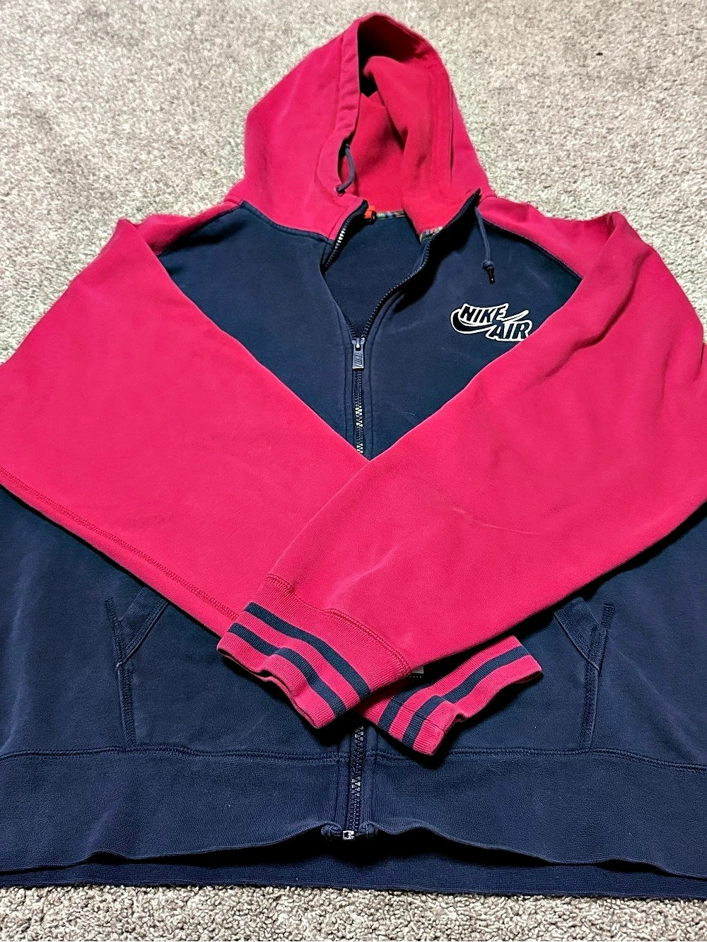 Nike Pink & Blue Full Zip Hoodie